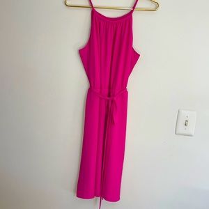 Loft - Ann Taylor hot pink spaghetti strap dress